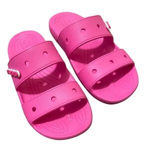 Crocs Classic Size W10/M8 Unisex Adults Sandal - Electric Pink